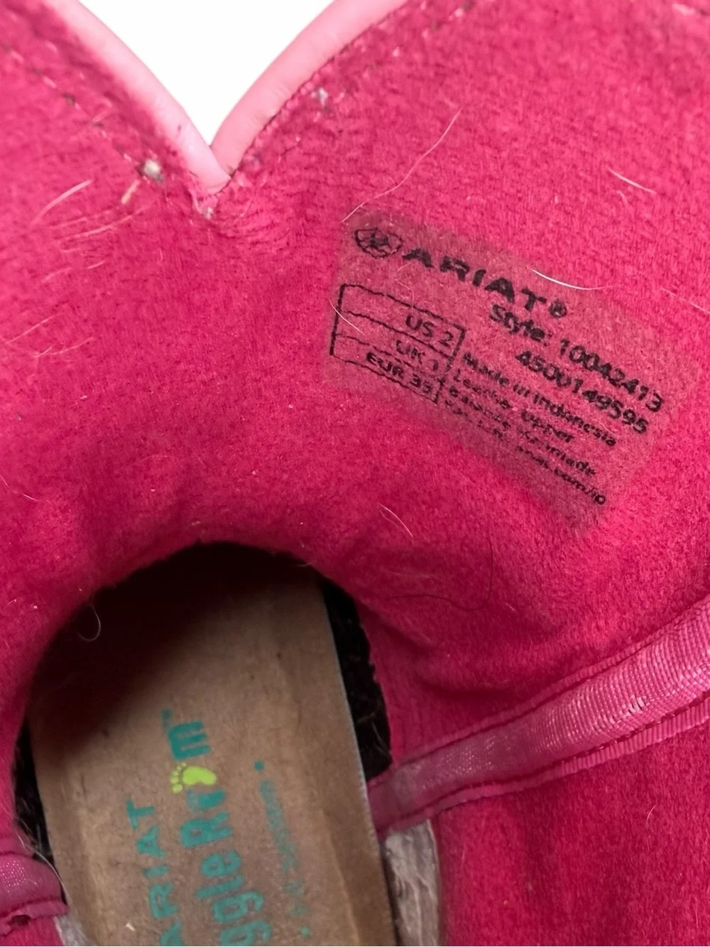 Ariat Youth Firecatcher Western Boots Brown Pink Leather Girls Size 2